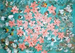 Wiesen Strauss 50x 60 cm Leinwand