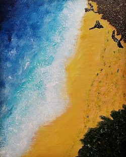 Ein Tag am Strand 40 x 50cm Malpappe