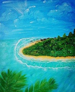 Insel der Träume 40 x50cm Malpappe