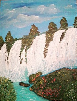 Wasserfall 30 x 40 cm Leinwand