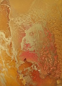 Wüste mit Alkohol ink Farben