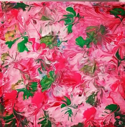 Rosen Garten 20 x 20cm Leinwand