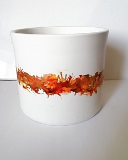 Feuer Blumenübertopf