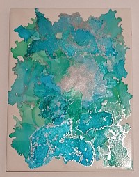 Fliese mit Alkohol ink Farbe